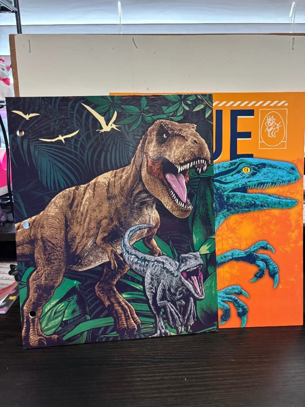 Jurassic park folders x 2